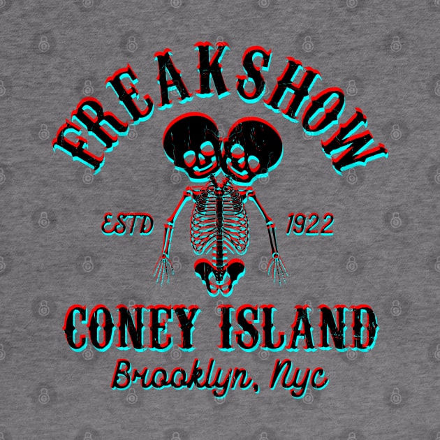 FREAKSHOW - Coney Island 3D glasses by KERZILLA